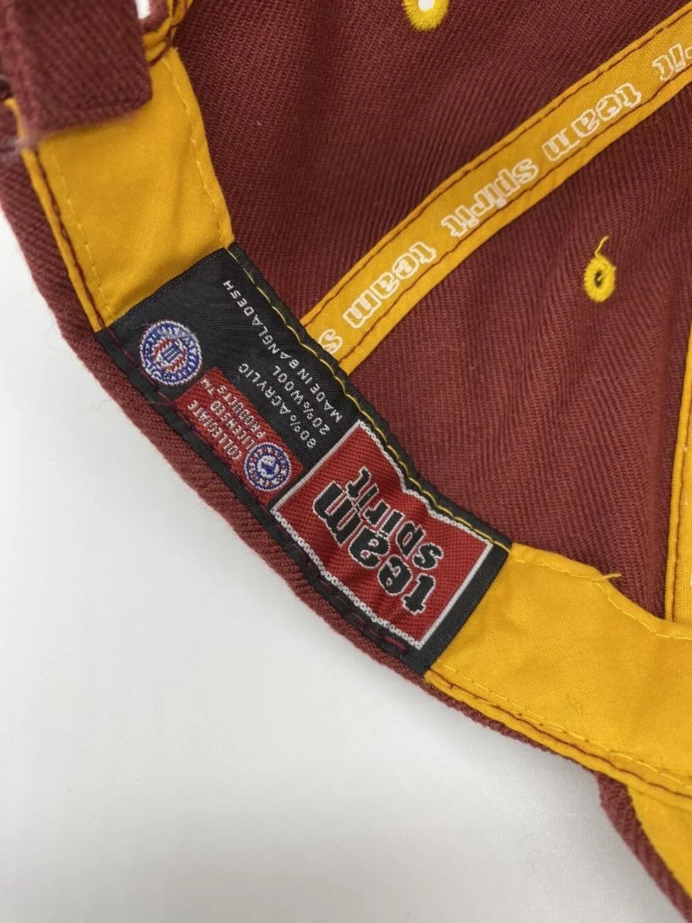 Vintage USC Trojans Burgundy Yellow Hat NCAA Adjustable Hook & Loop Cap 90s